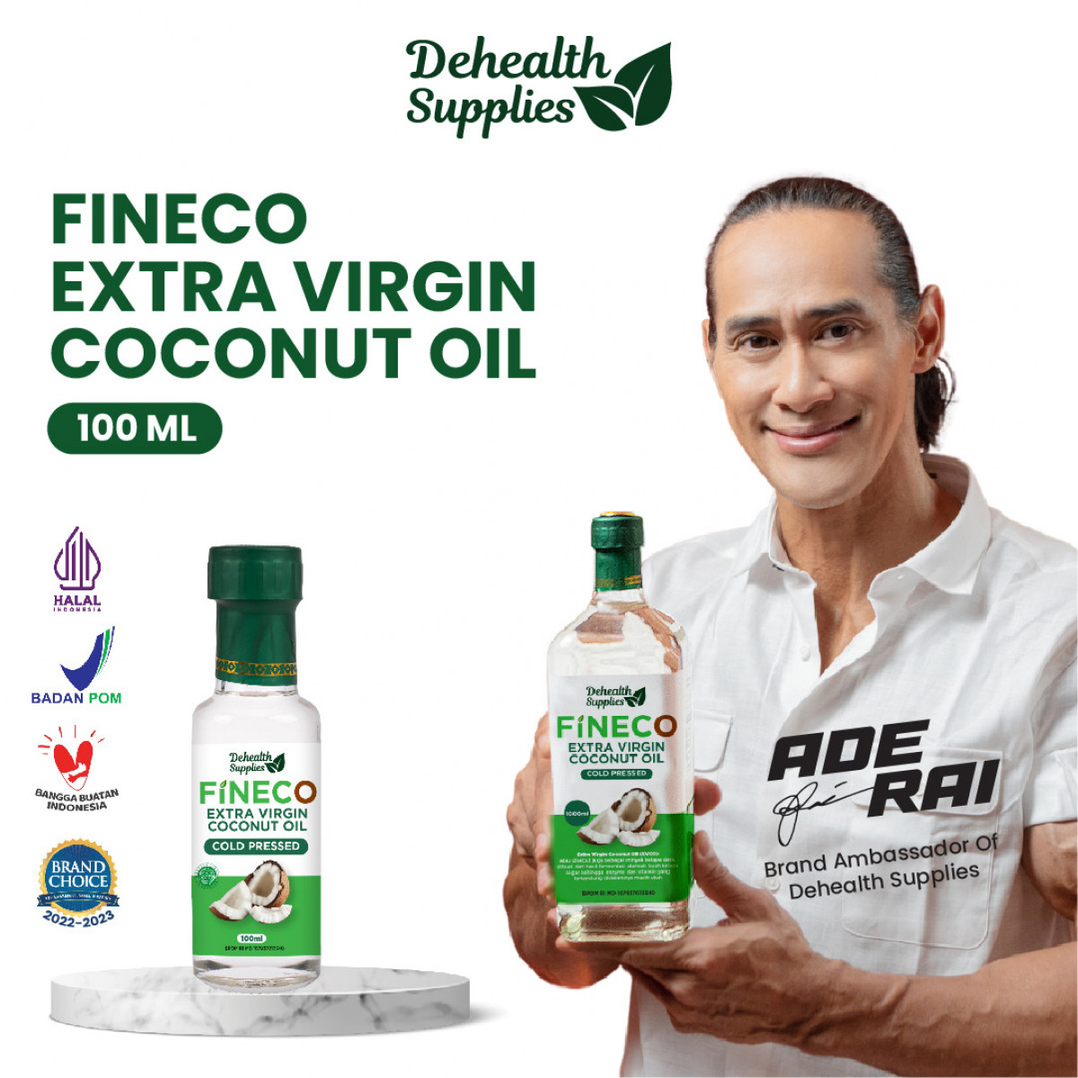 Fineco Extra Virgin Coconut Oil / EVCO 100ml (botol kaca)