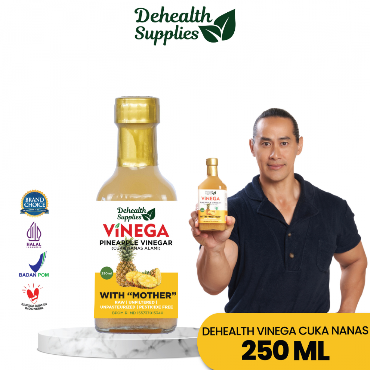 Dehealth Vinega Nanas 250ml 