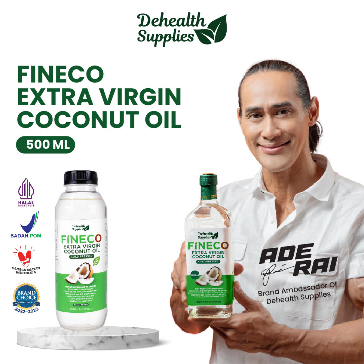 Fineco Extra Virgin Coconut Oil / EVCO 500ml (Botol Plastik)