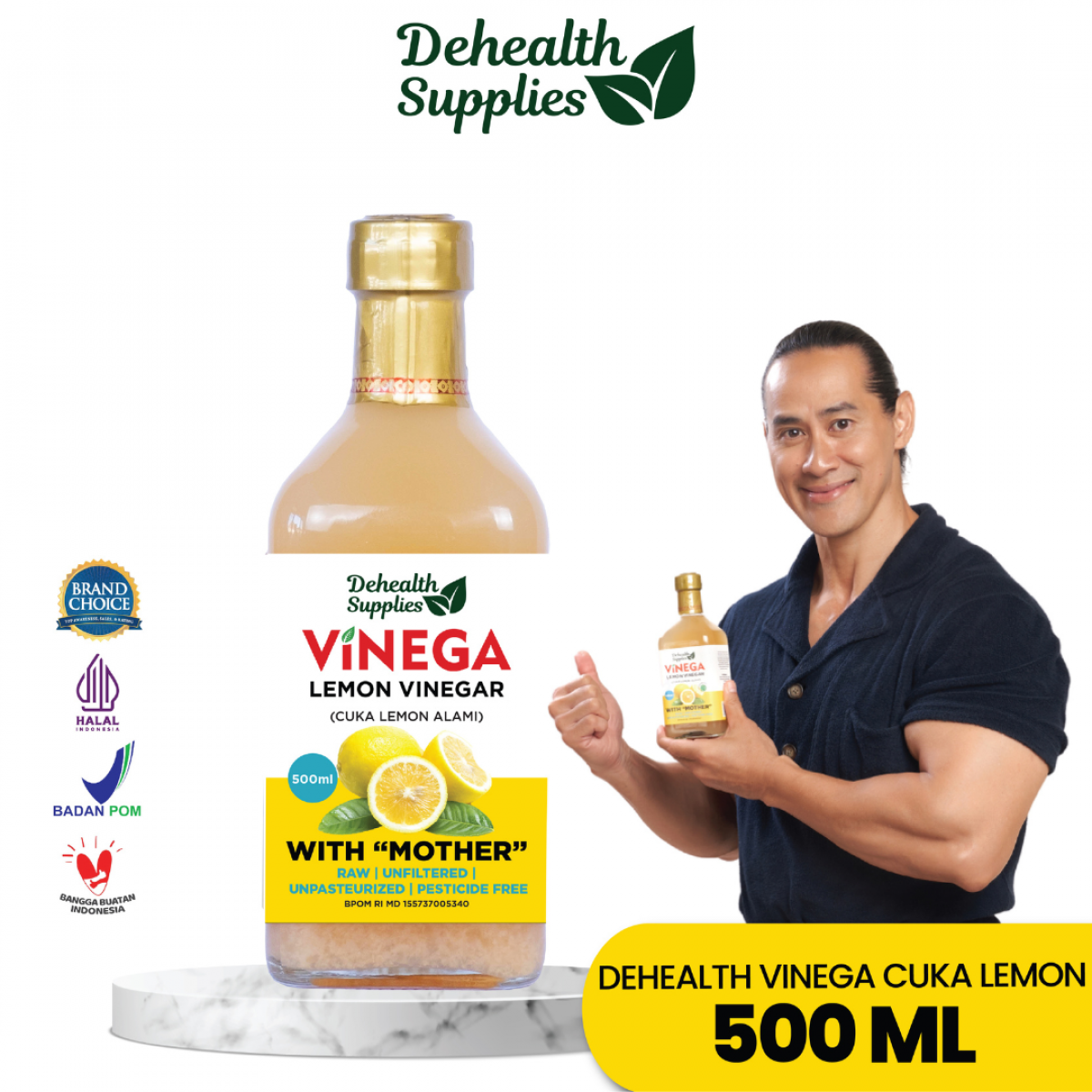 Dehealth Vinega Lemon 500ml 