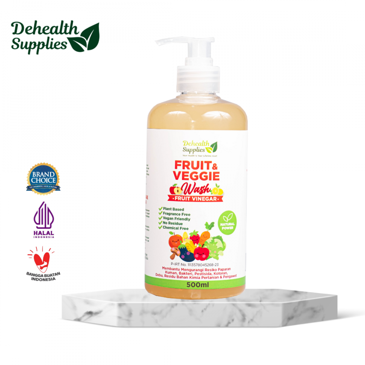Dehealth Fruit & Veggie Wash 500ml 