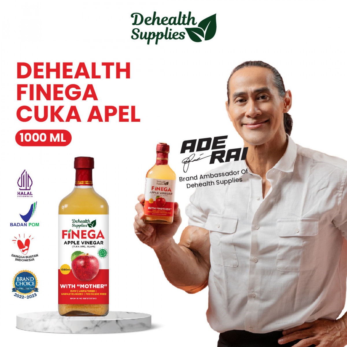 Dehealth Supplies Finega Cuka Apel 1000ml